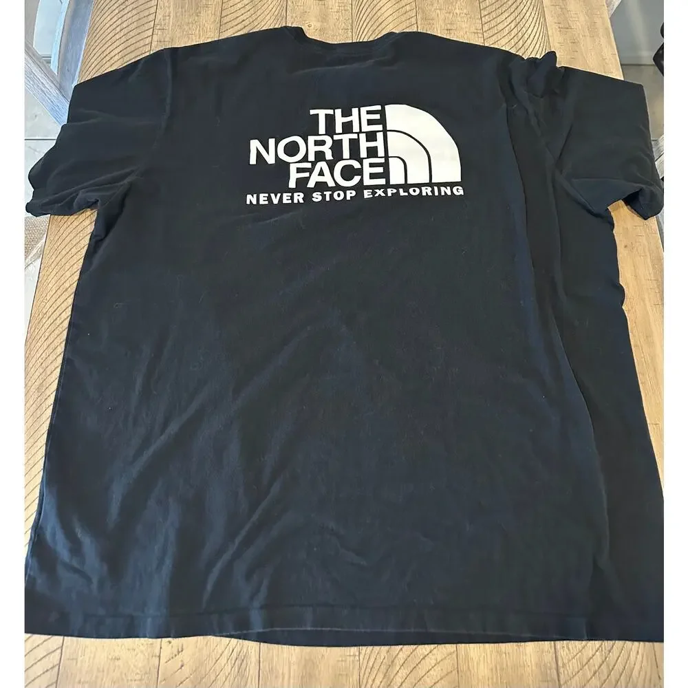The North Face Black Short Sleeve T-Shirt Men's 2XL Graphic Logo